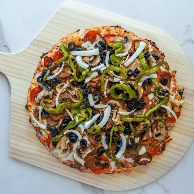 Half Specialty & Half Cheese & Custom Pizza.