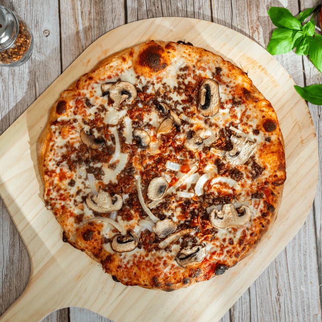Bacon Cheeseburger Pizza.